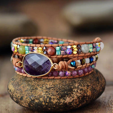 Amethyst Spirit Steady Wrap Bracelet-Your Soul Place